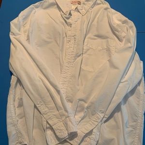 FRESH PRODUCE WOMENS WHITE OXFORD XXL SHIRT